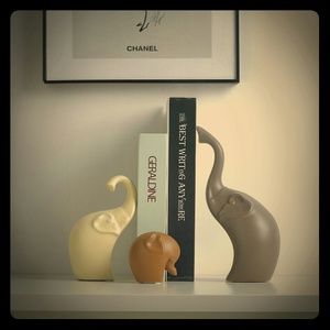 Nordic Ceramic Family Of Elephant